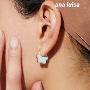 Ana Luisa Gigi Hoops gold and blue